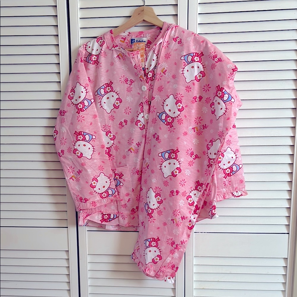 Pink Hello Kitty Kids/adult Pajamas